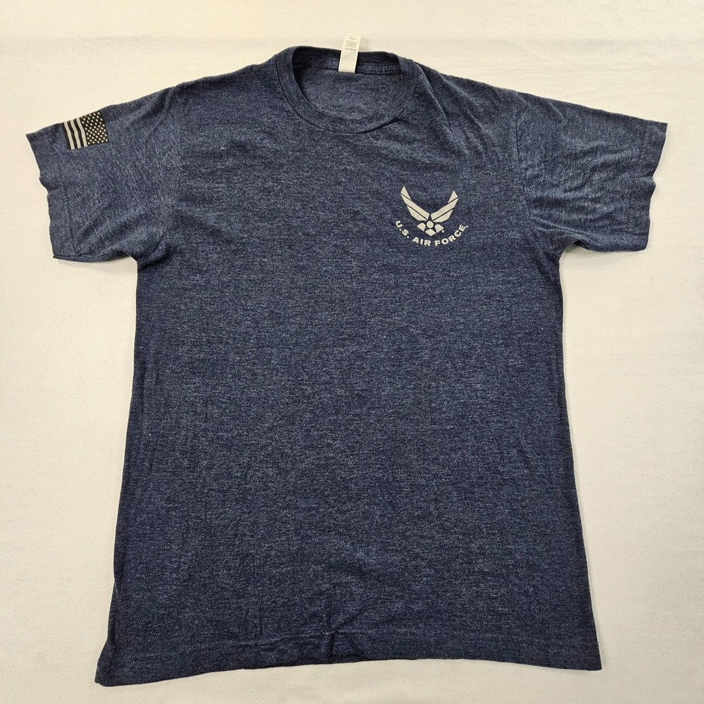 US Air Force Blue Short Sleeve Cotton Blend T-Shirt Men's M
